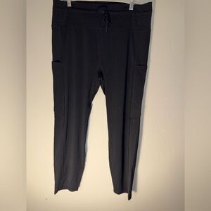 Zyia active Black drawstring High Rise Jogger Pants with phone pockets XXL